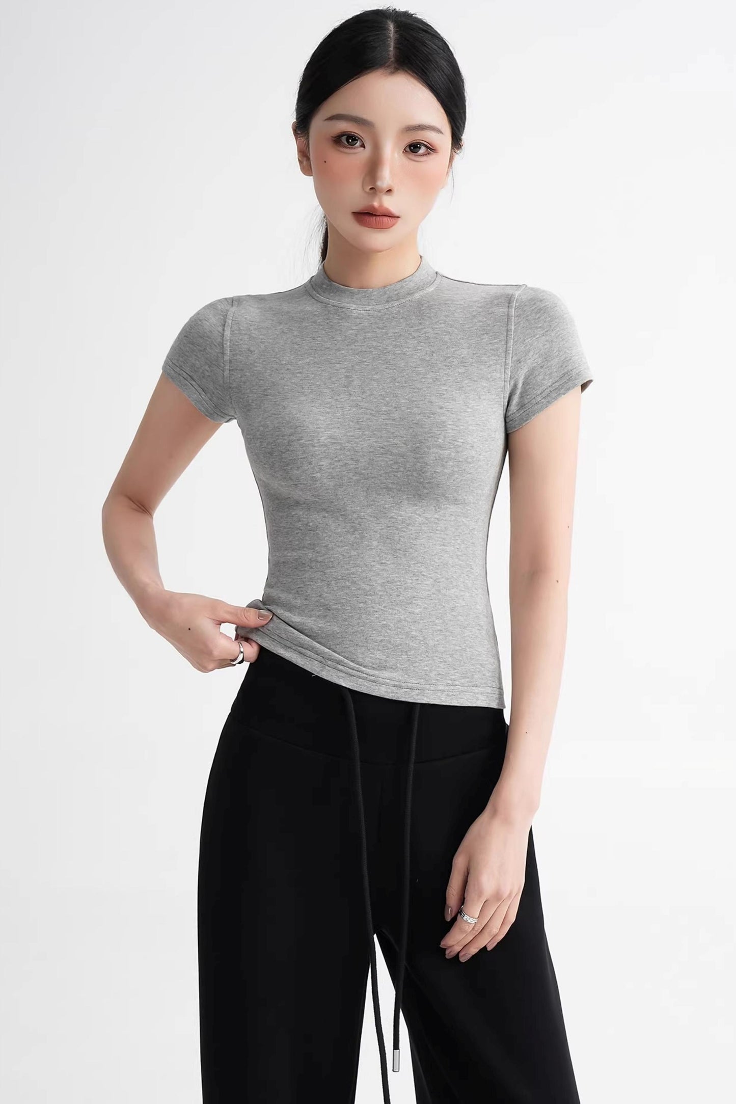 Wool Right-Shoulder Slim Top
