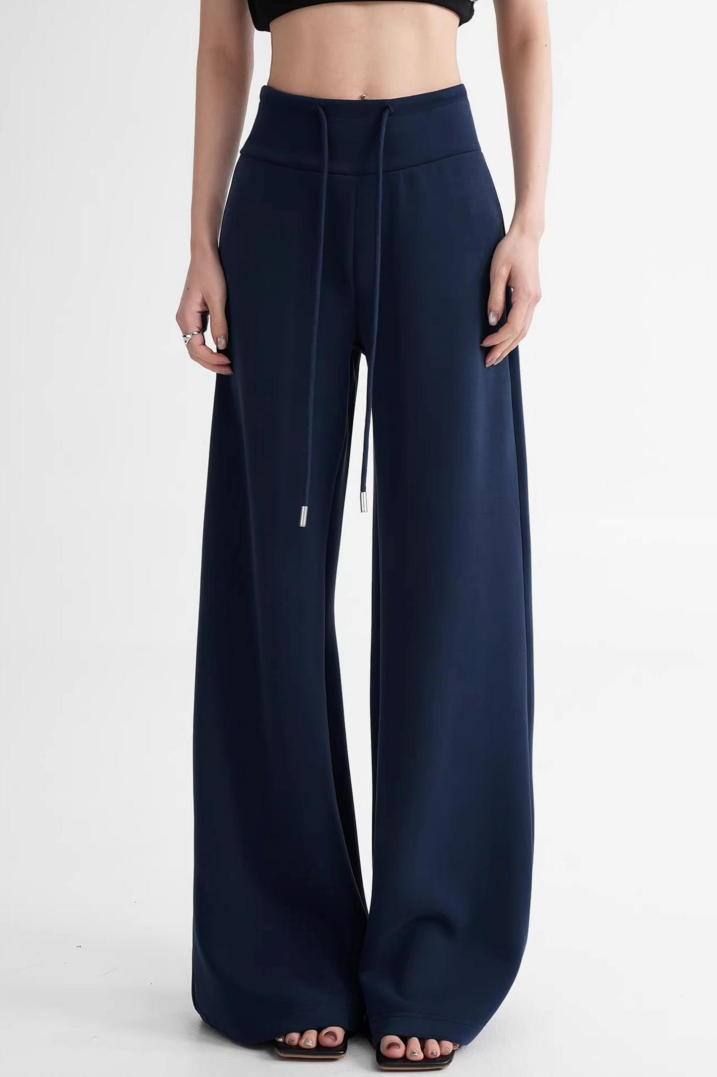 Modal Knit High-Waisted Pants
