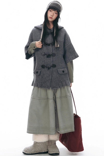 Elastic Cotton Dimensional Skirt