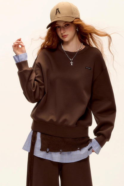 Plaid Patchwork Knit Sweater Set-Up