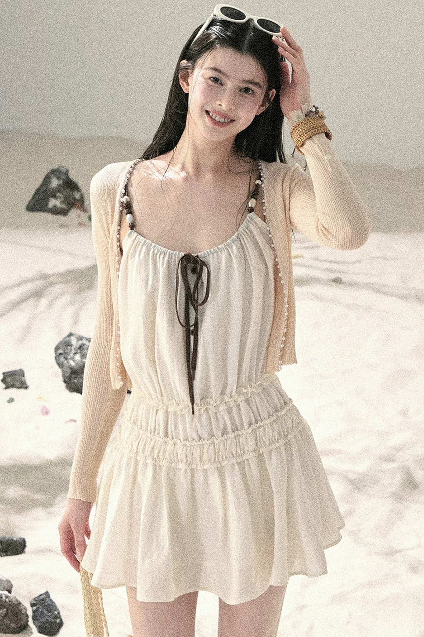 Französisches Sommerkleid mit Trägern