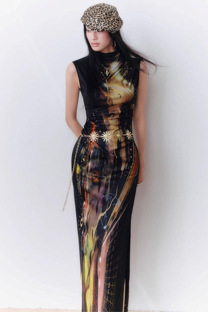 Night City Cheongsam Dress