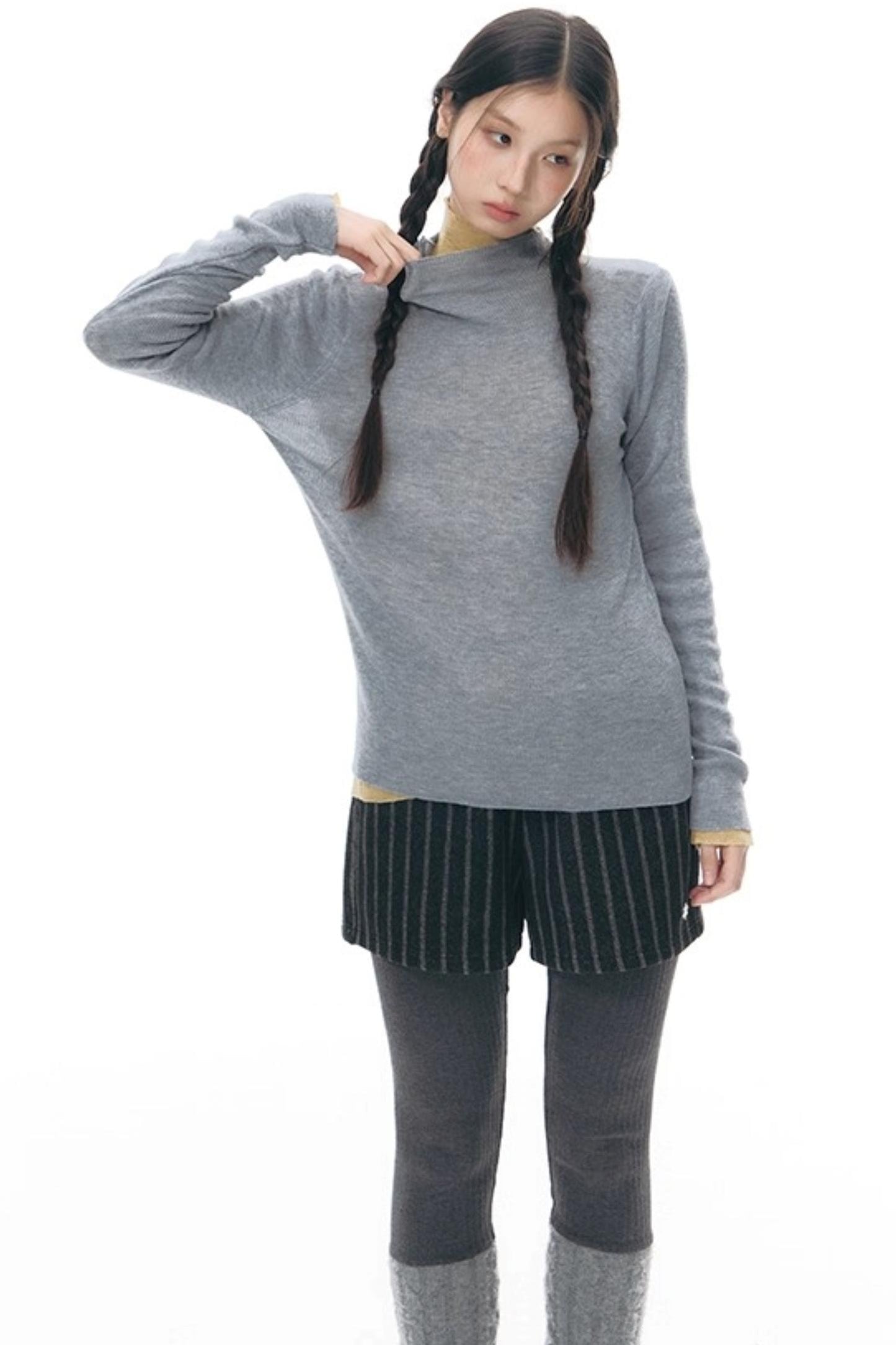 Solid Color Knitted Top