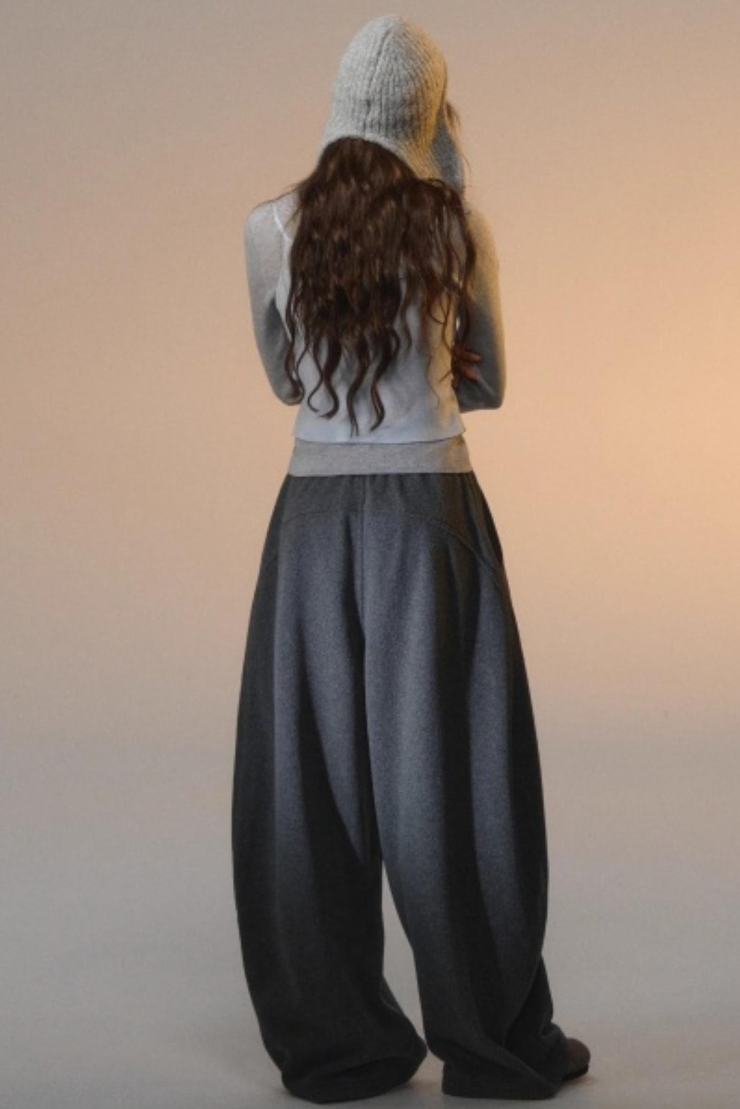 Fake Two Contrasting Tie-Up Sweater