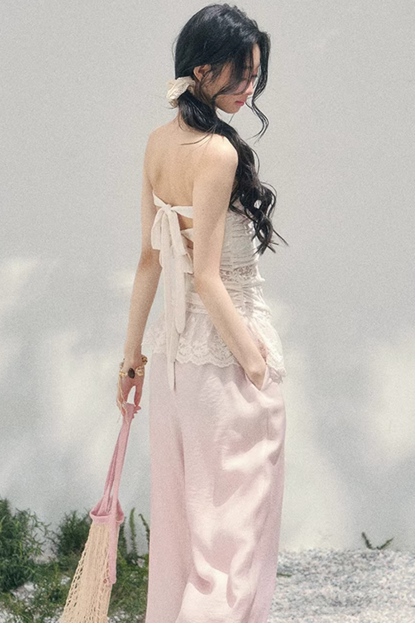 Hazy Muse Lace Tube Top