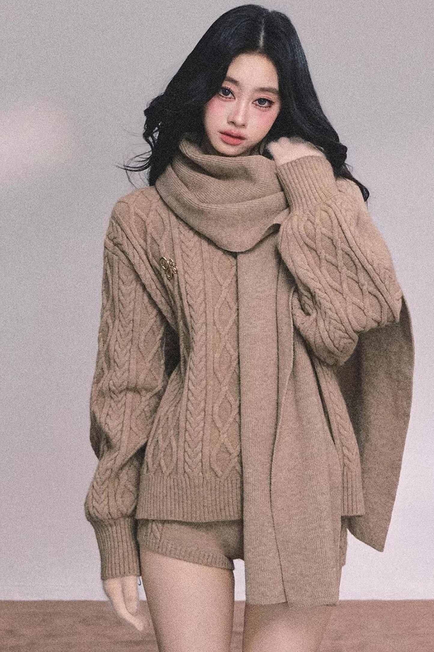 Zurich Knit Sweater Shorts Set-Up