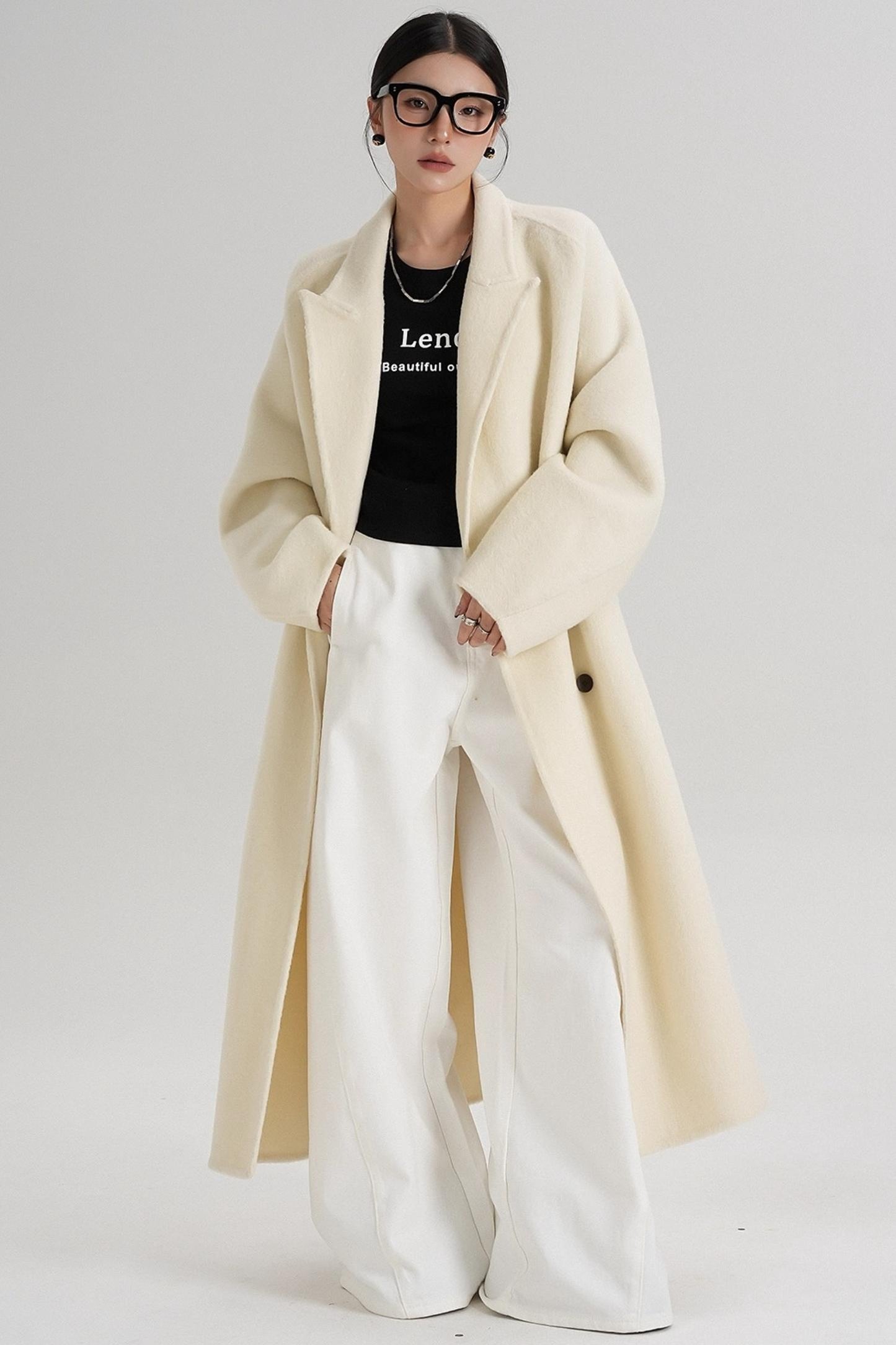 Minimalist Wool Long Jacket