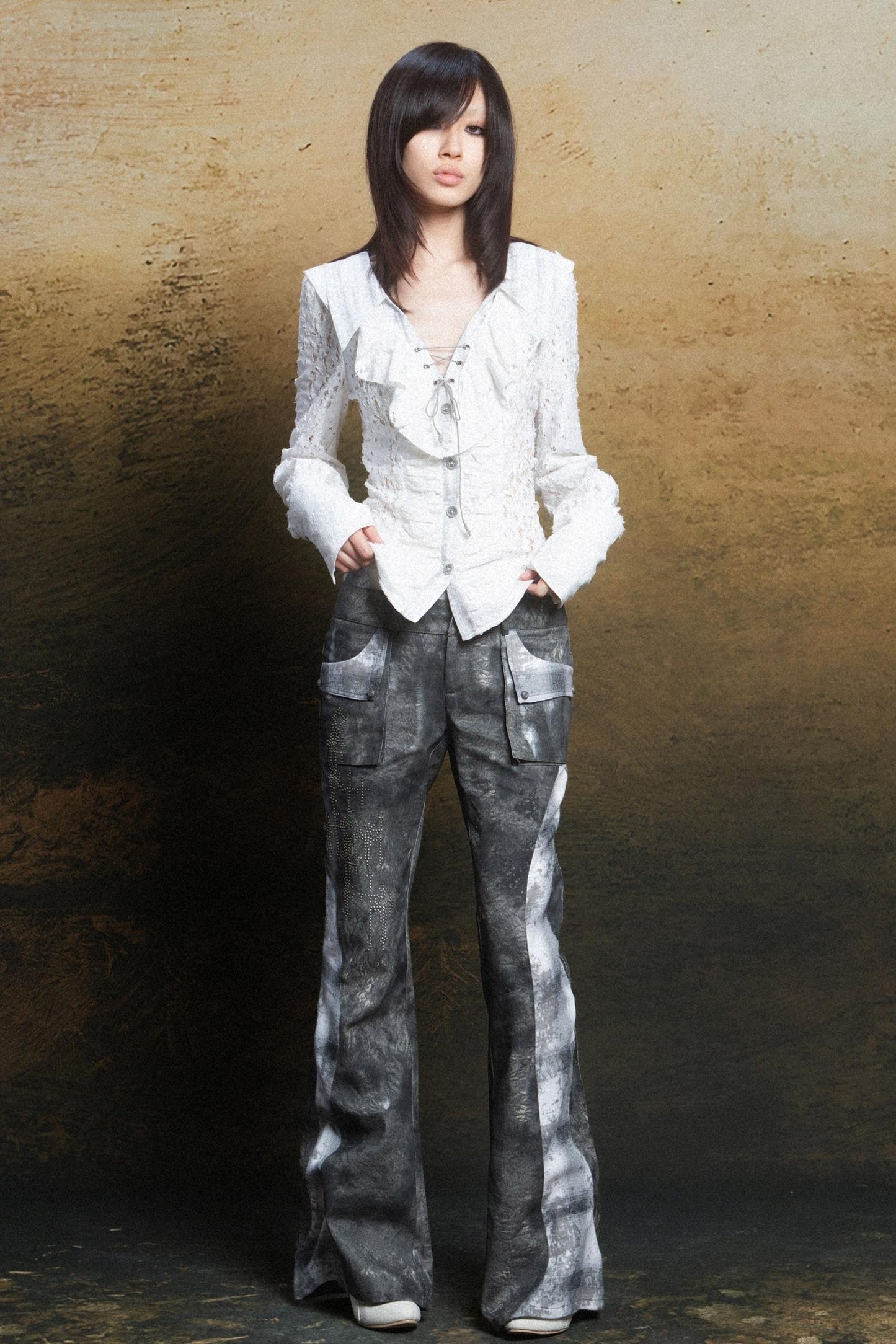 Cutout Punk Vintage Shirt