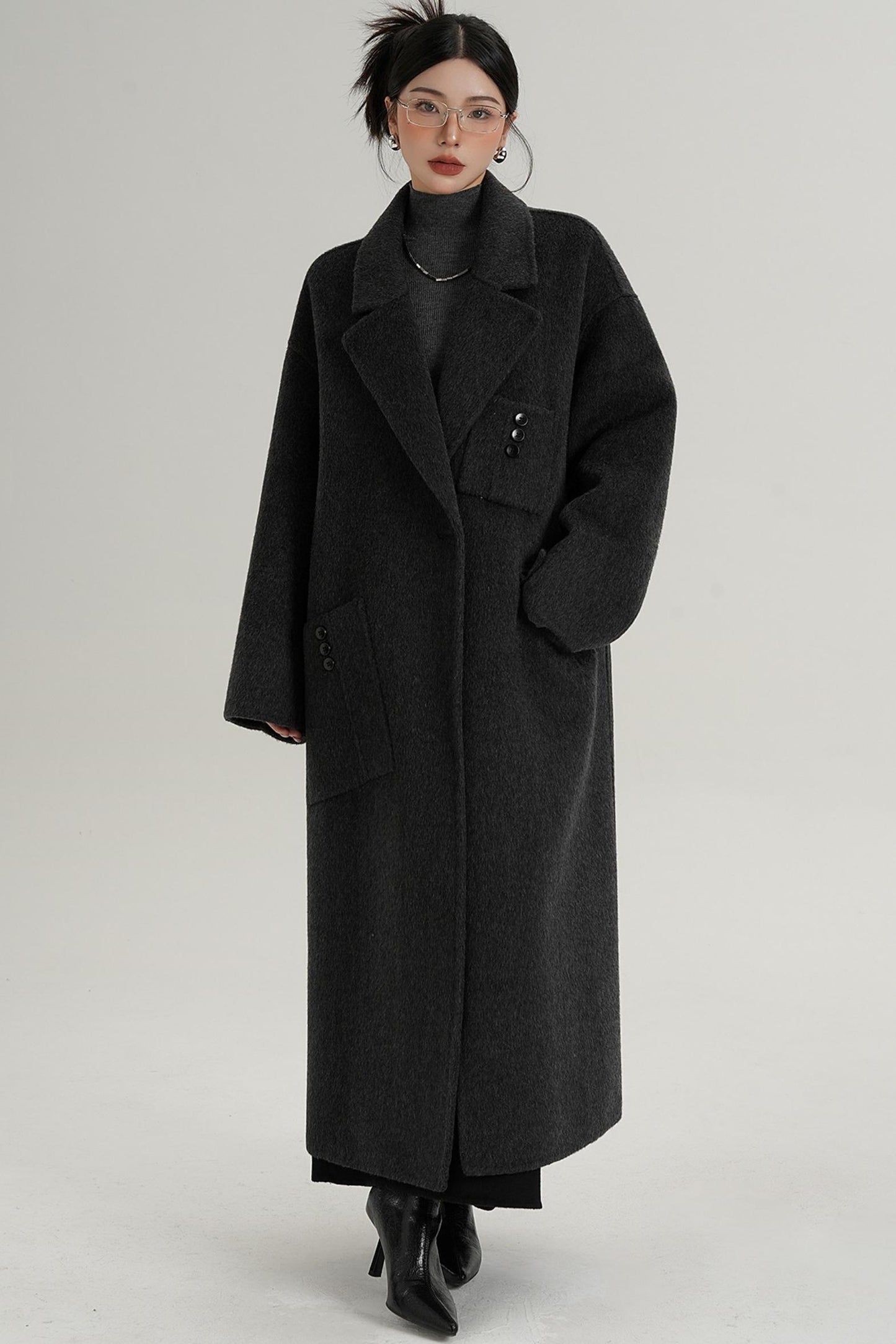 Pocket Design Wool Coat