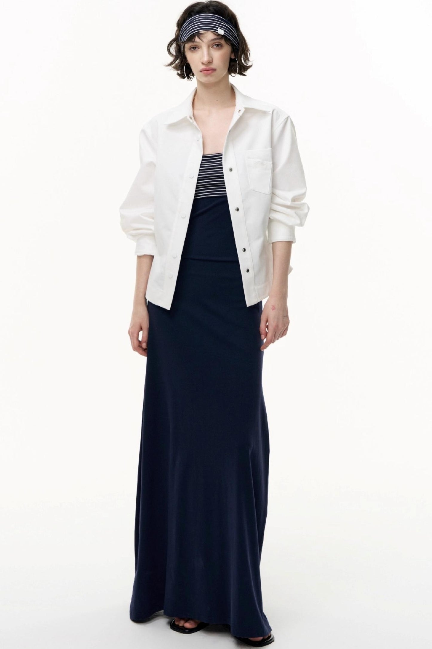 Tencel Waist Long Dress Set-Up