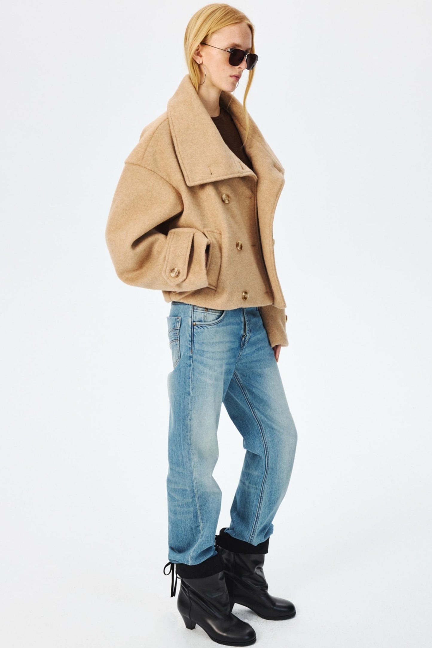 Narrow Suede Cowhide Brown Belt