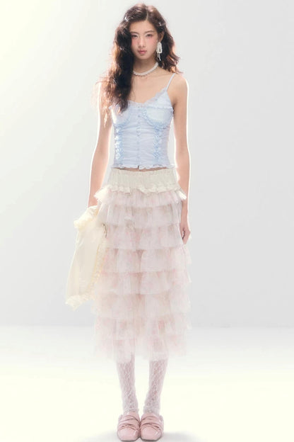 Multi-Layered Mesh Skirt