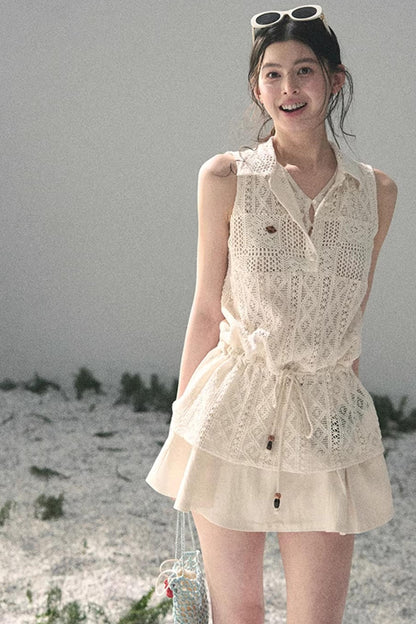 Lace Hollow-Out Summer Top