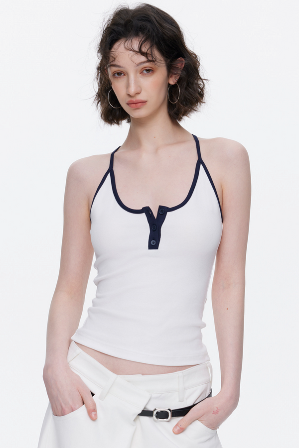 Color-Blocked Wool Knit Top Set-Up