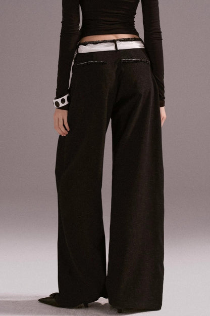 Hot Girl Contrast Knit Cardigan Suit Set-Up