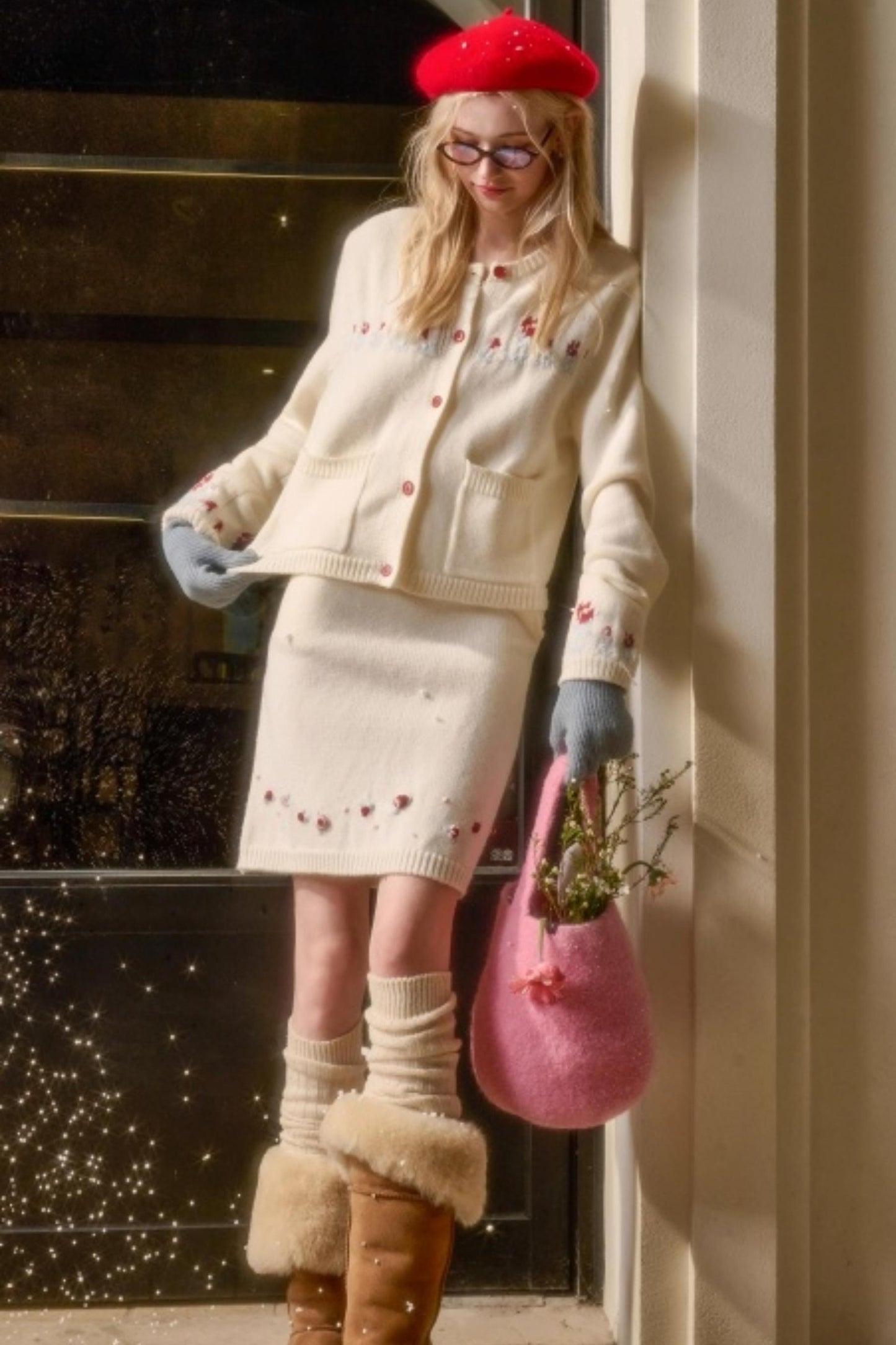 Snow Berry Wool Sweater Set-Up