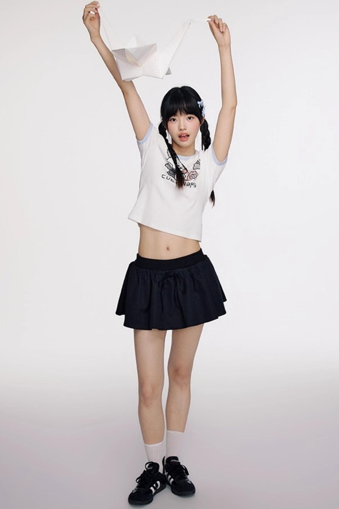 Original Cartoon Print Crop Top