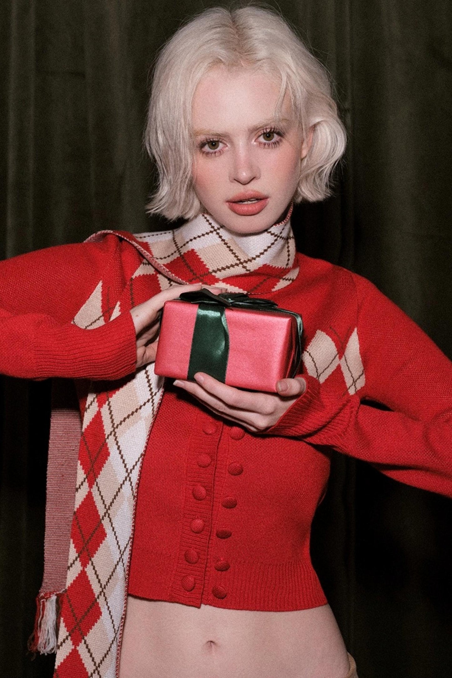 Slim-Fit Quilted Knit Sweater Set