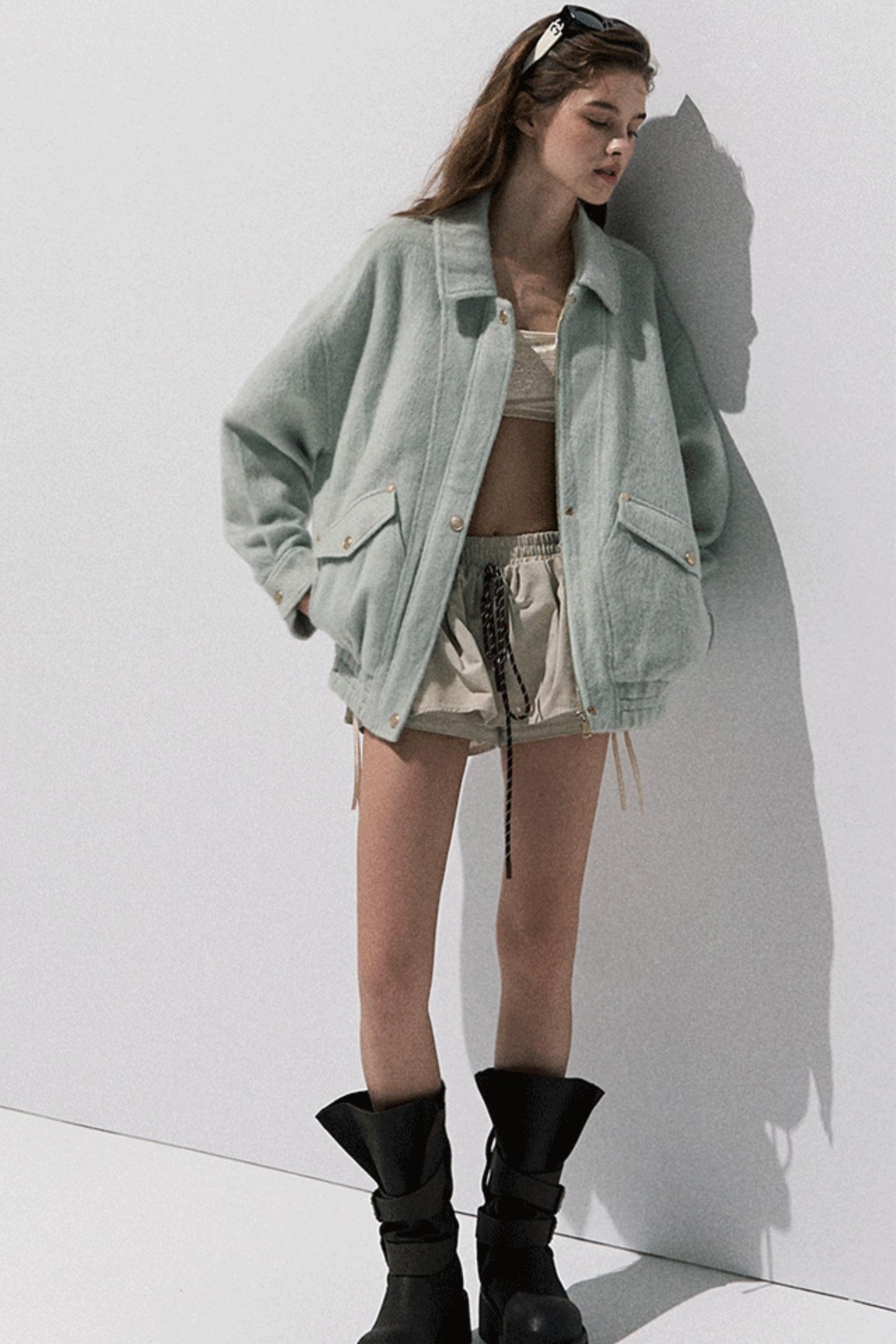 Lace Paneled Satin Inner Top