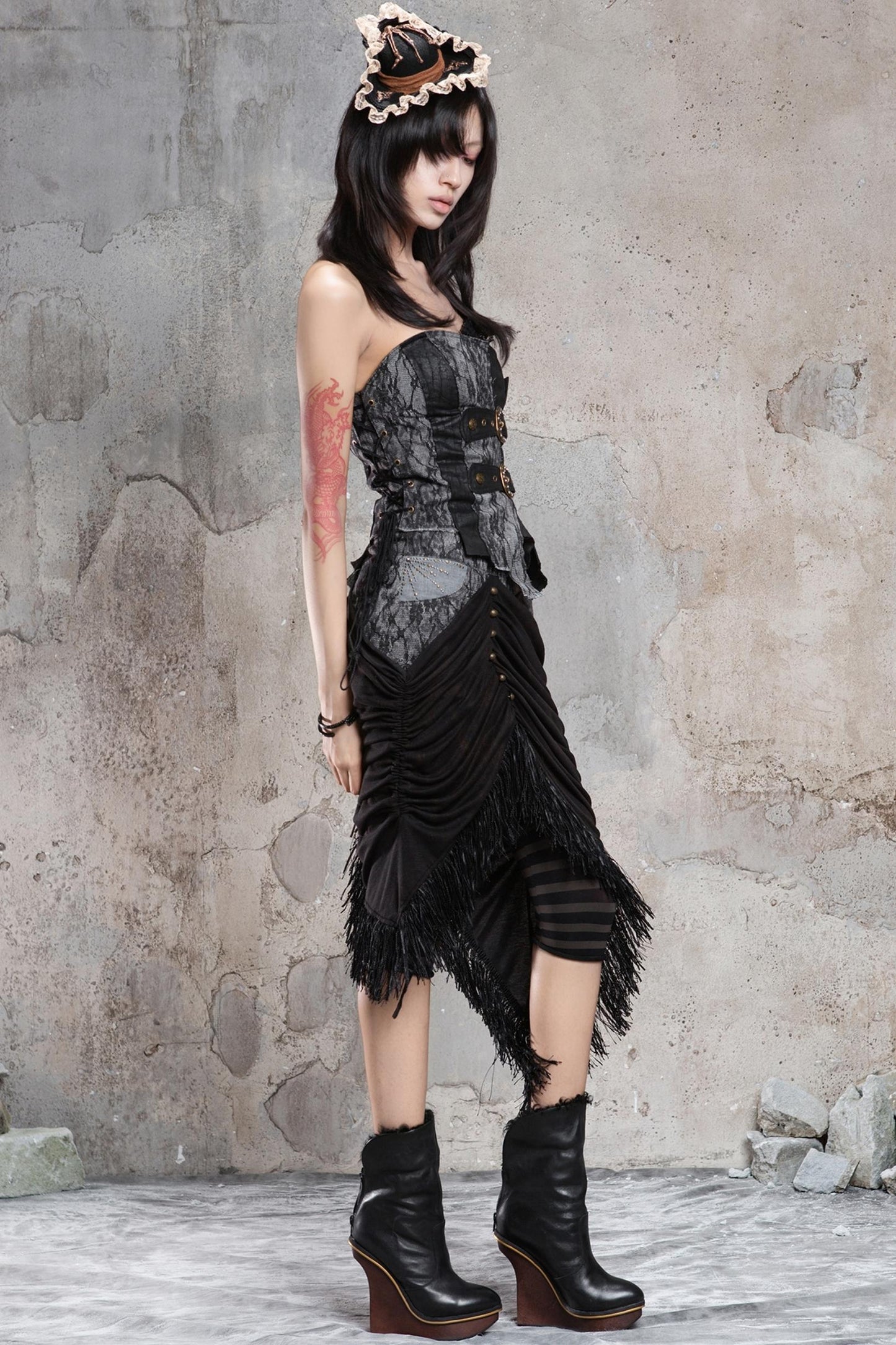 Retro Industrial Bandeau Top