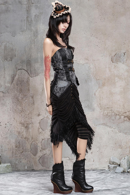 Retro Industrial Bandeau Top