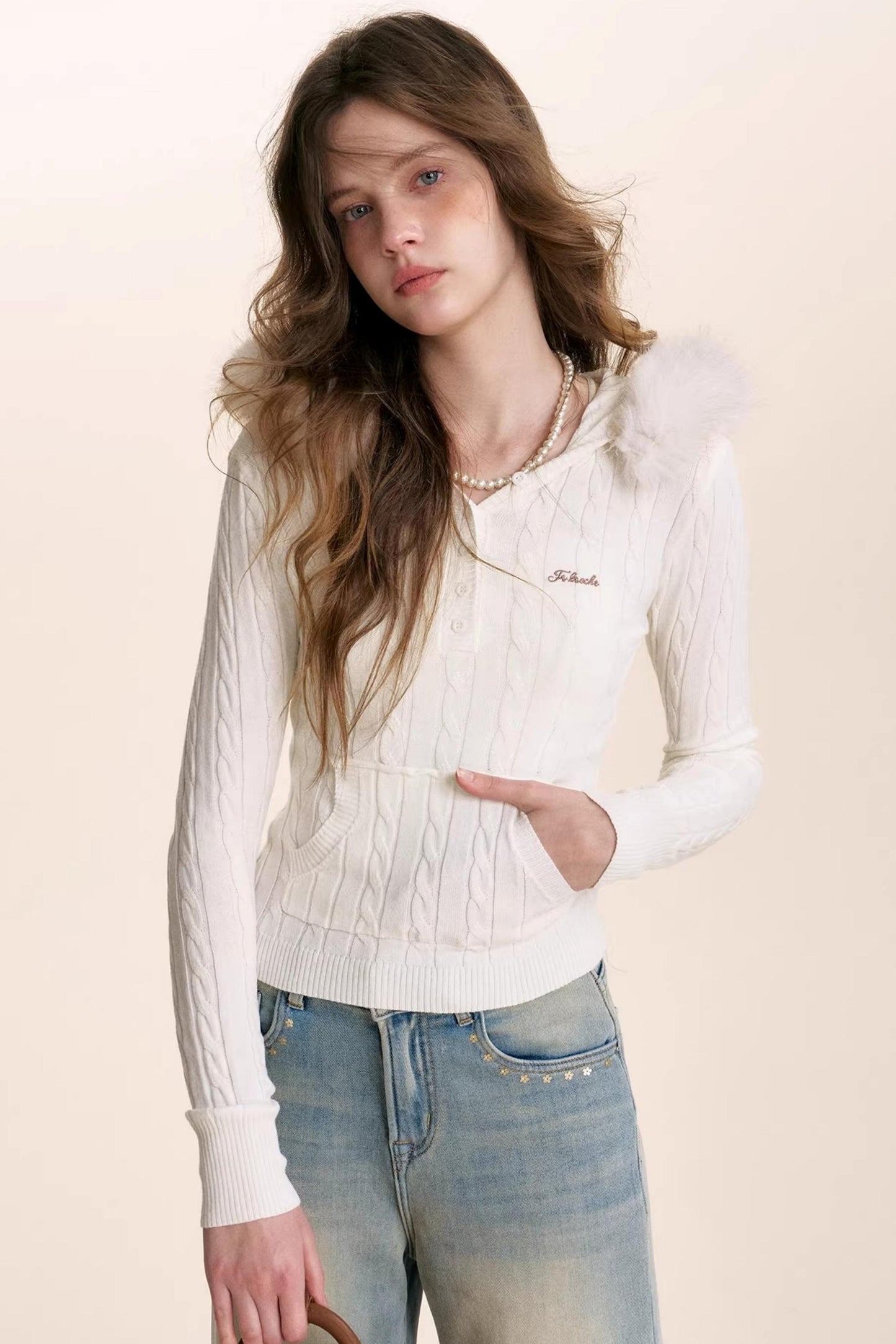 Plush Winter Fur Collar Sweater
