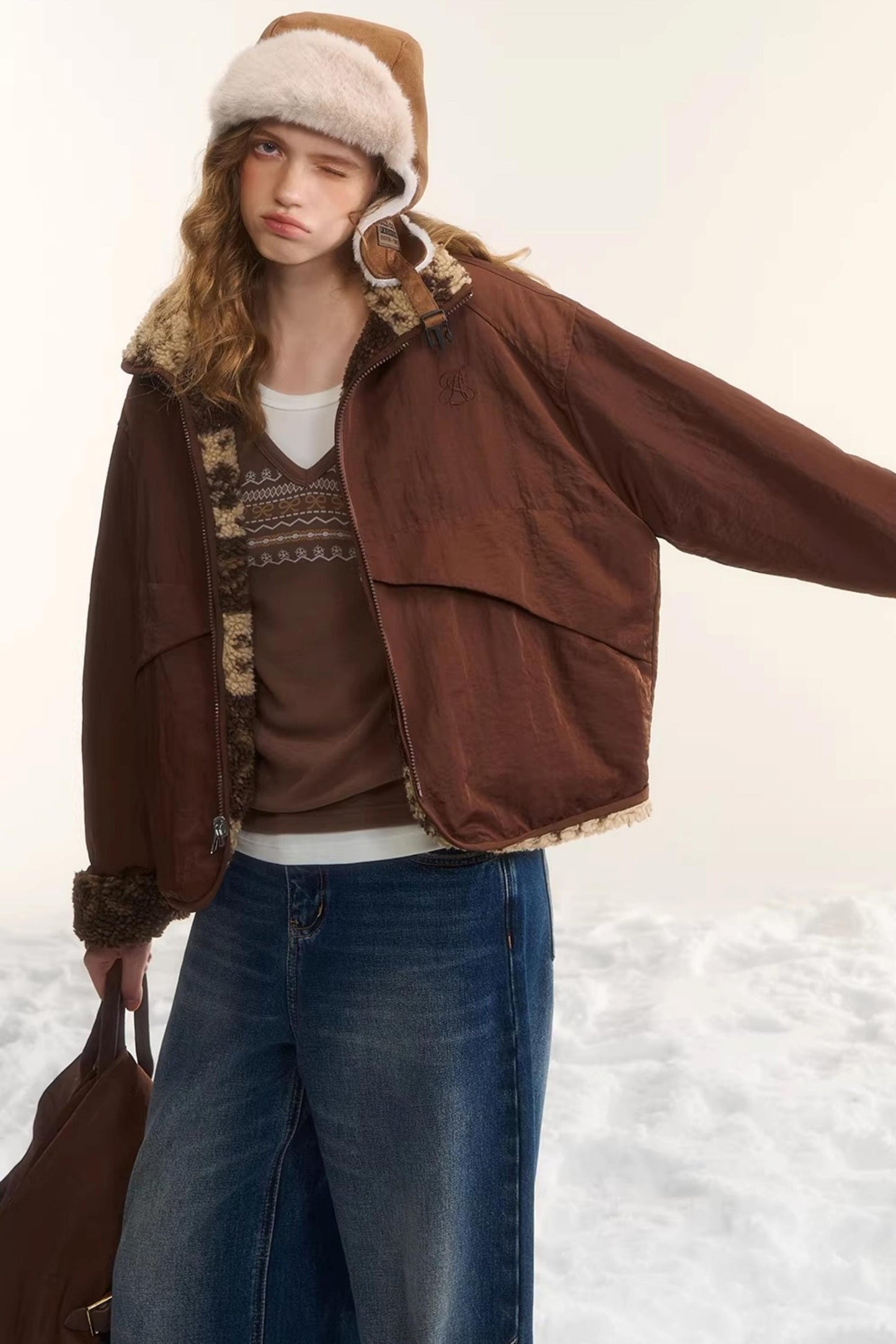 Reversible Fair Isle Fleece Jacket Set