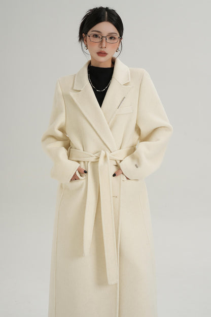 Wool Elegance Long Trench Coat