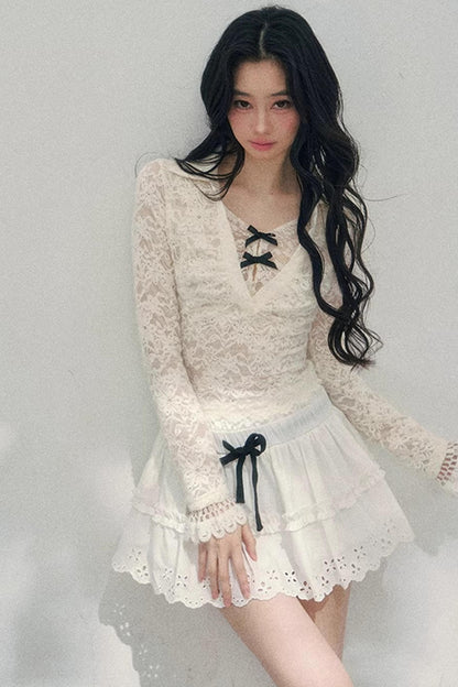 Blurred Focus Lace Top