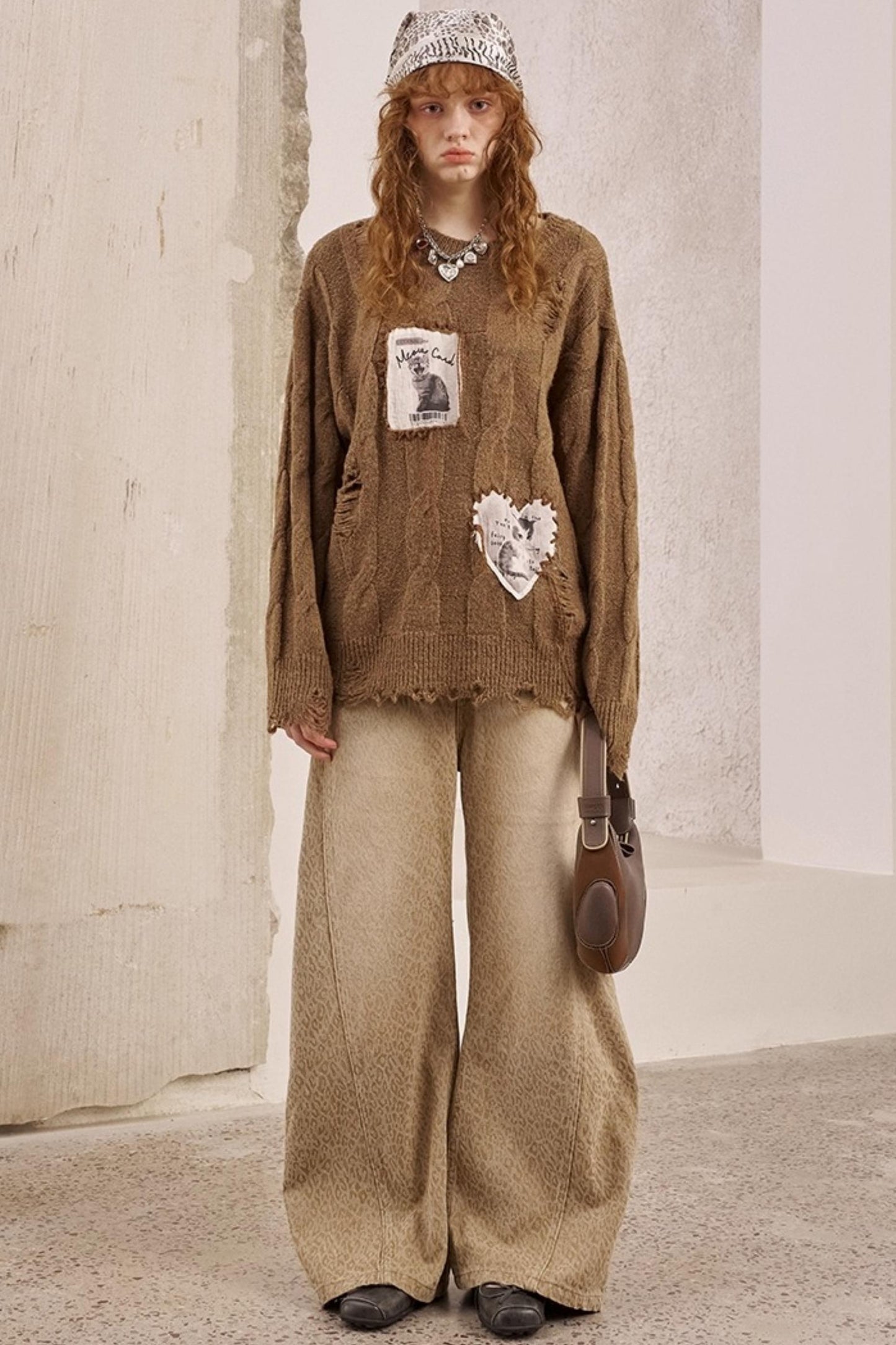 Leopard Split Wide Leg Pants