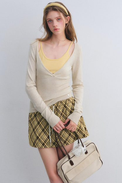Wool Blend Color-Blocked Sweater