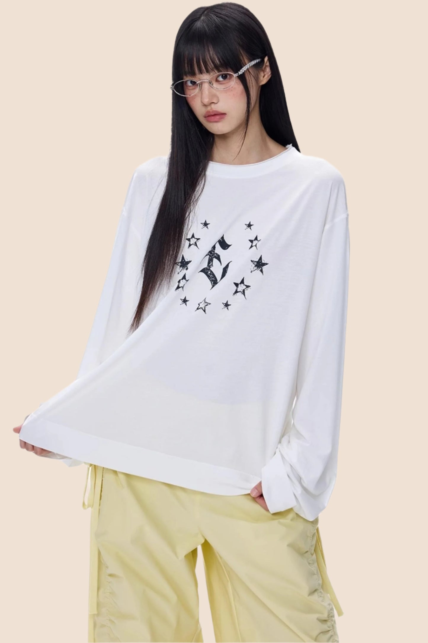 American Star Print Long Sleeve T-Shirt