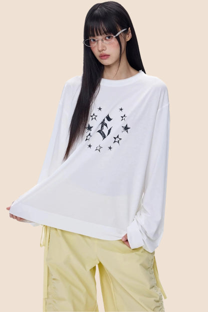 American Star Print Long Sleeve T-Shirt