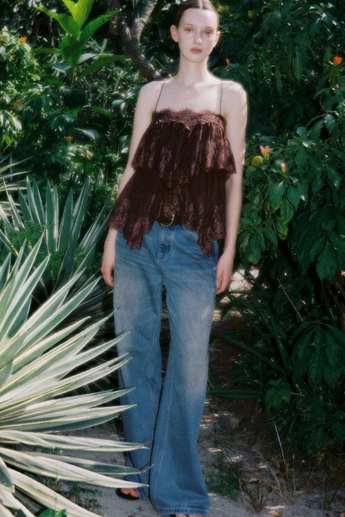 Vintage Hand-Painted Jeans Set