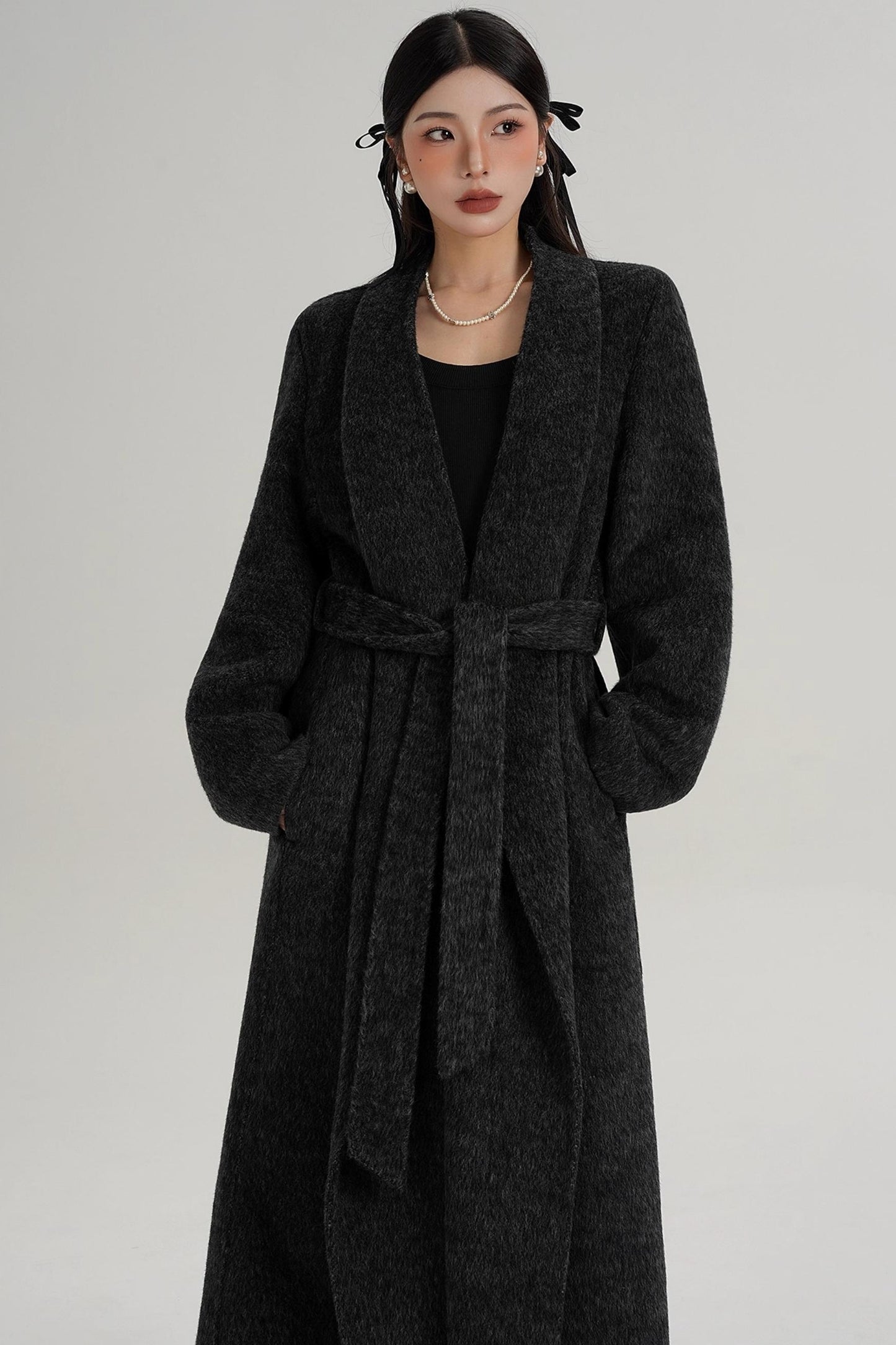 Elegant Double-Sided Long Wool Coat