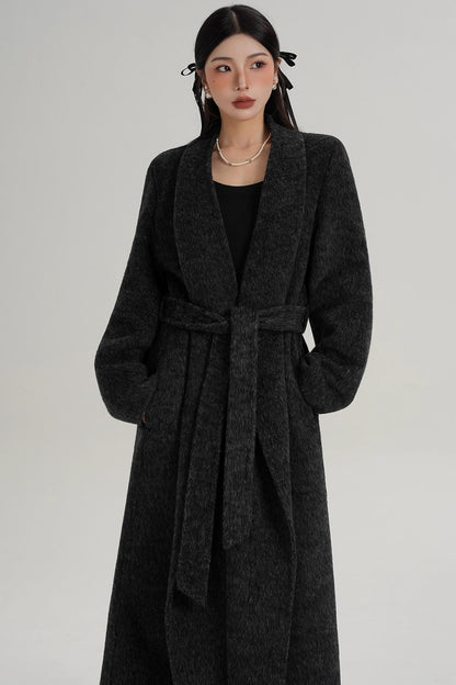 Elegant Double-Sided Long Wool Coat