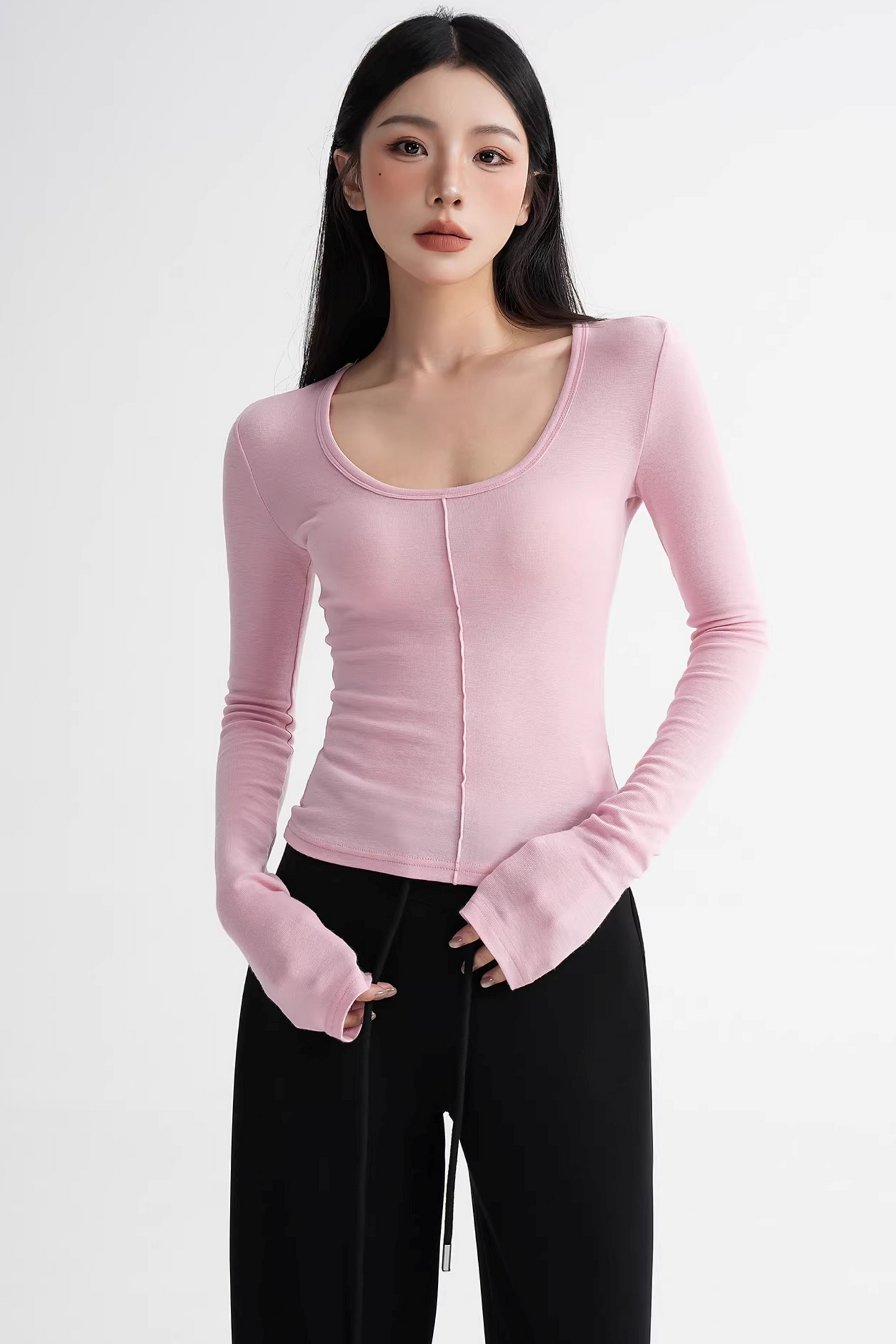 Wool Slim-Fit Stacked Top