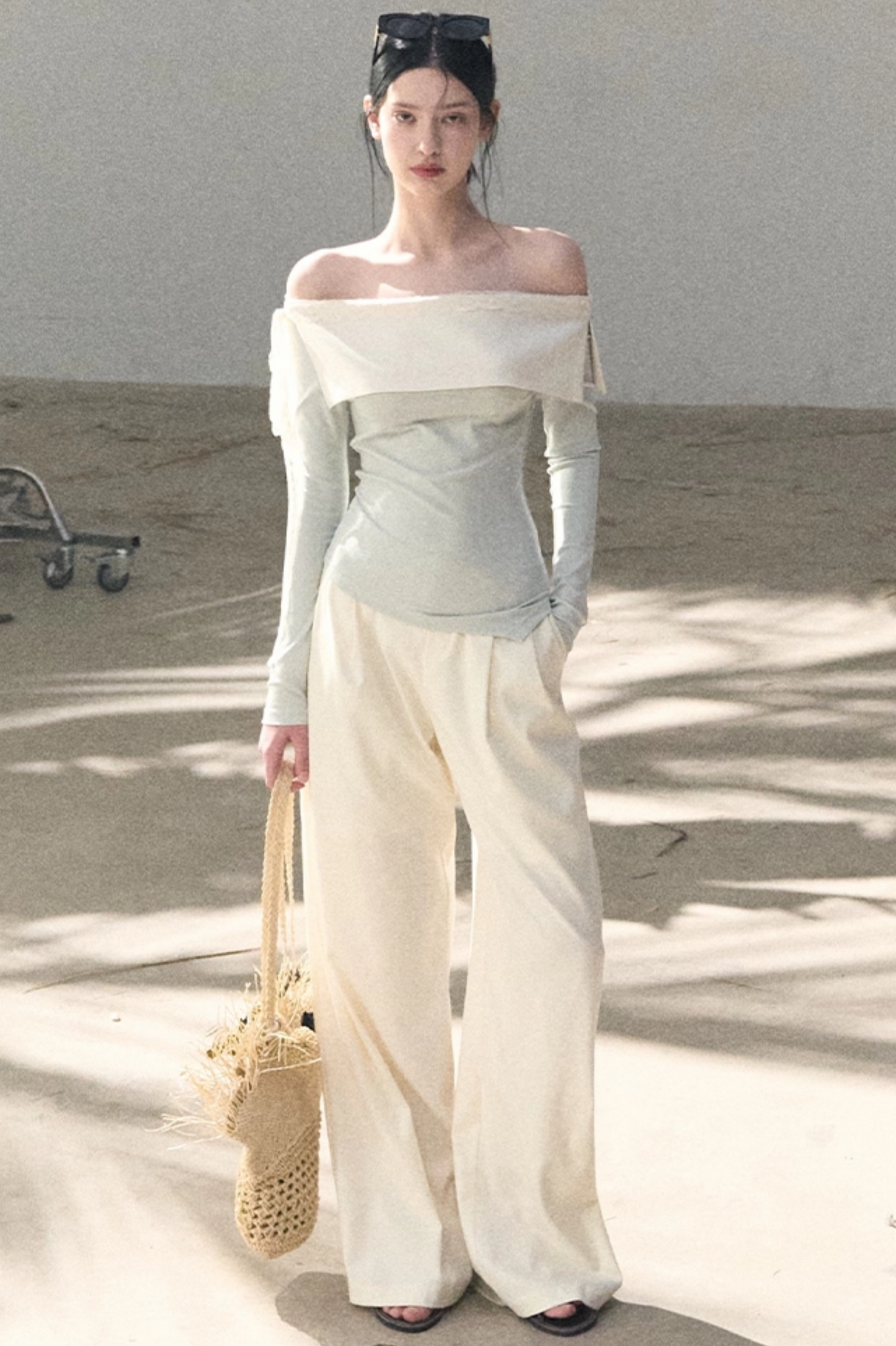 Sicilian Lace Knit Top Pants Set