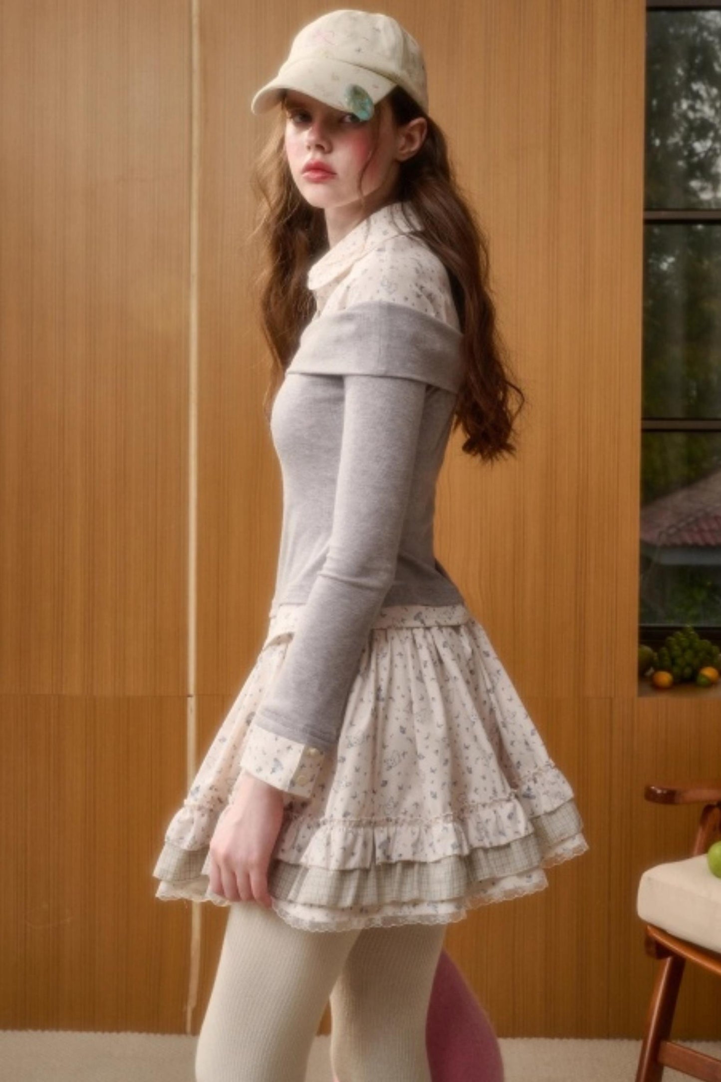 Milky Way Print Top and Skirt Set-Up