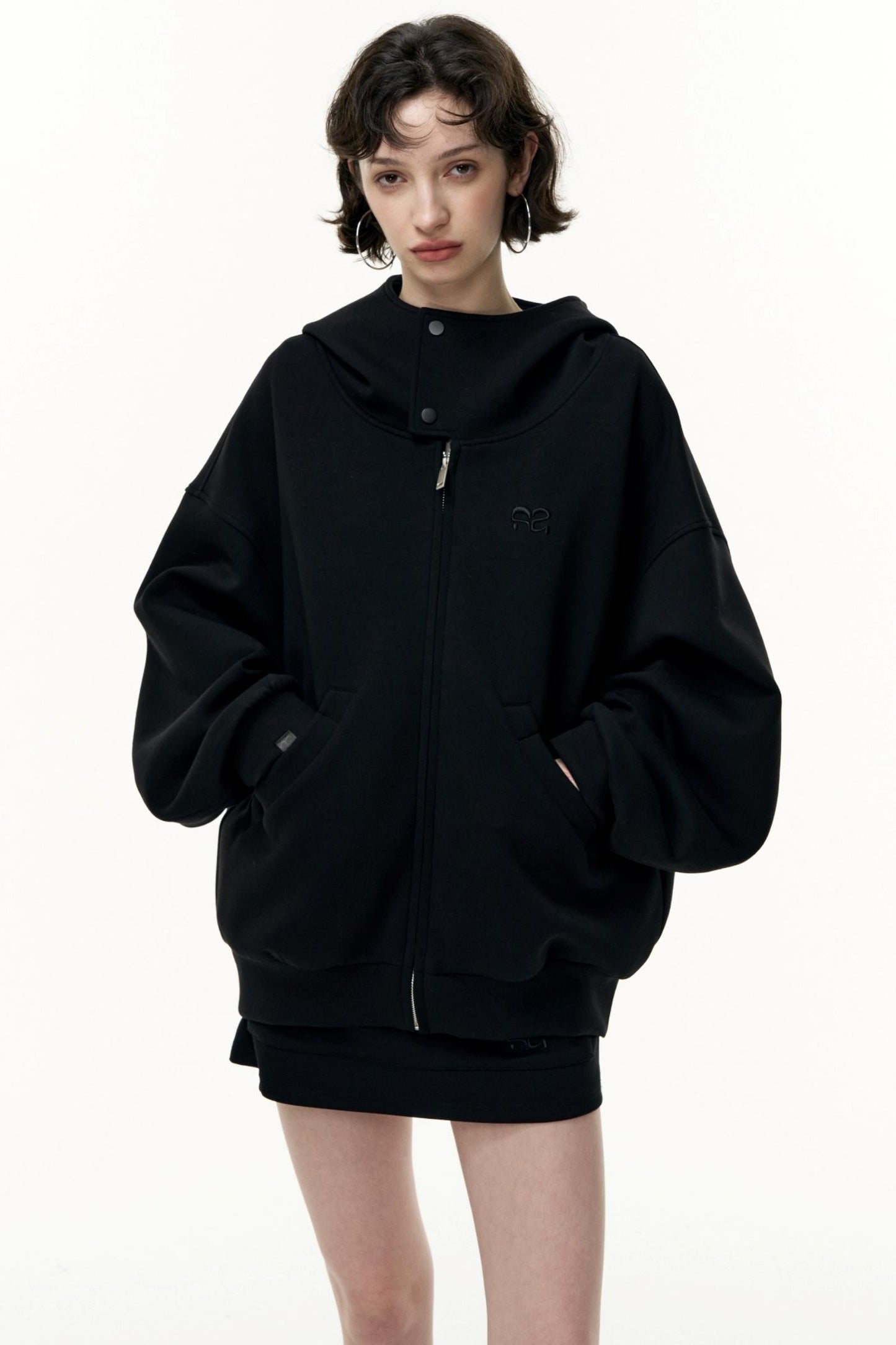 Tea Layer Hooded Cardigan Coat