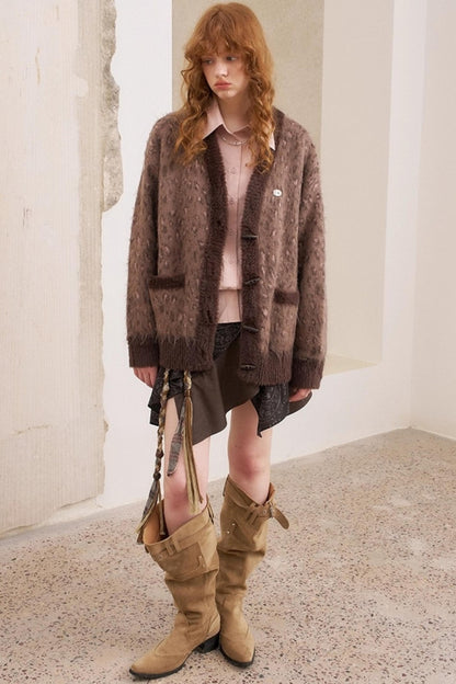 Cashew Flower Embroidered Long Sleeve Shirt