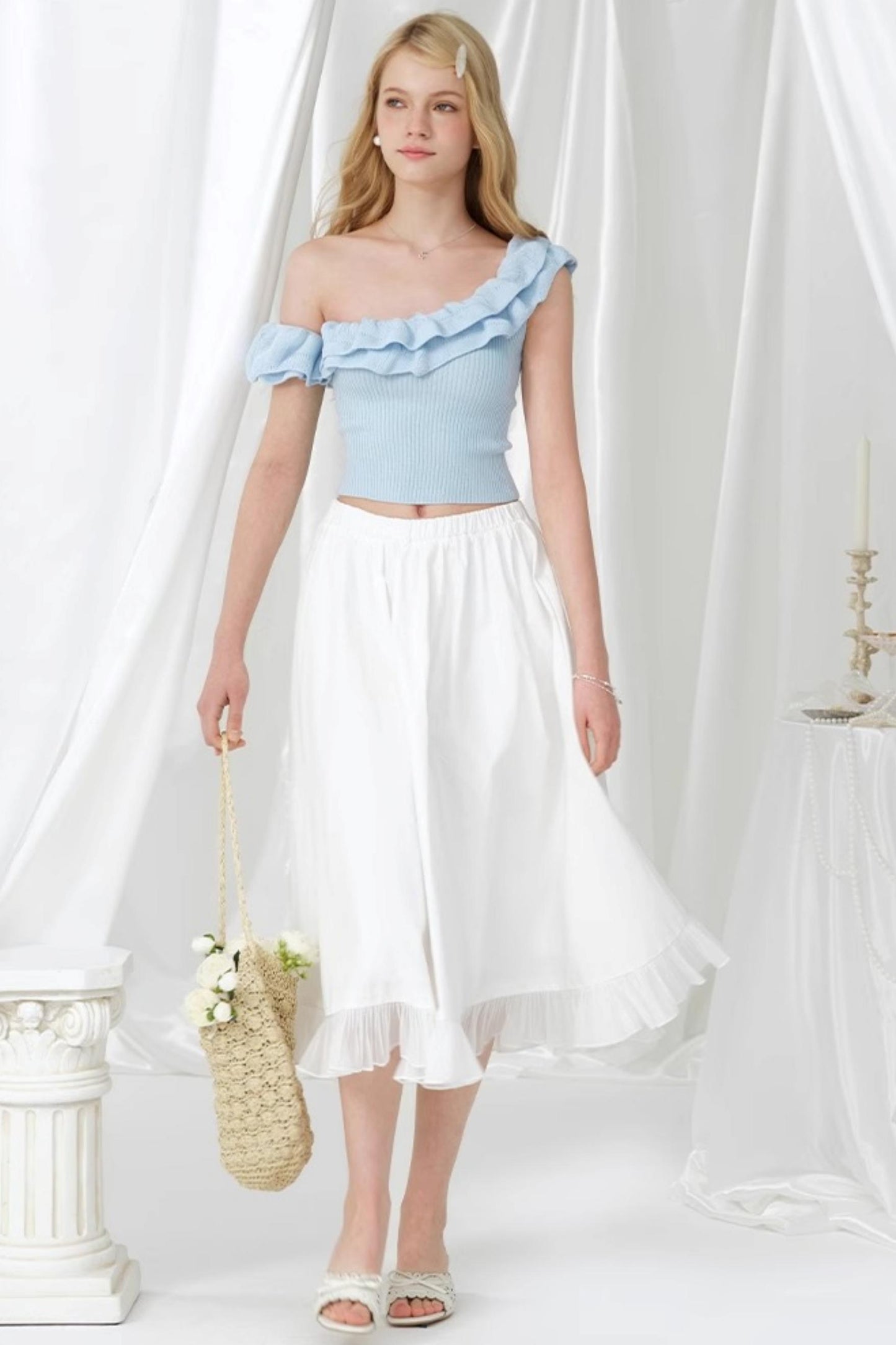 High-Waist A-Line Skirt