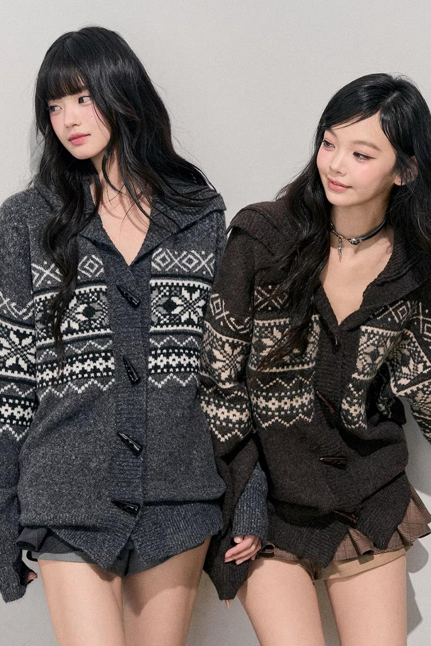 Fair Isle Duffle Cardigan