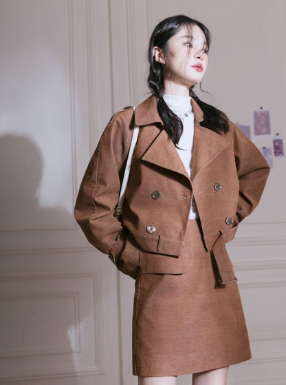 button trench jacket