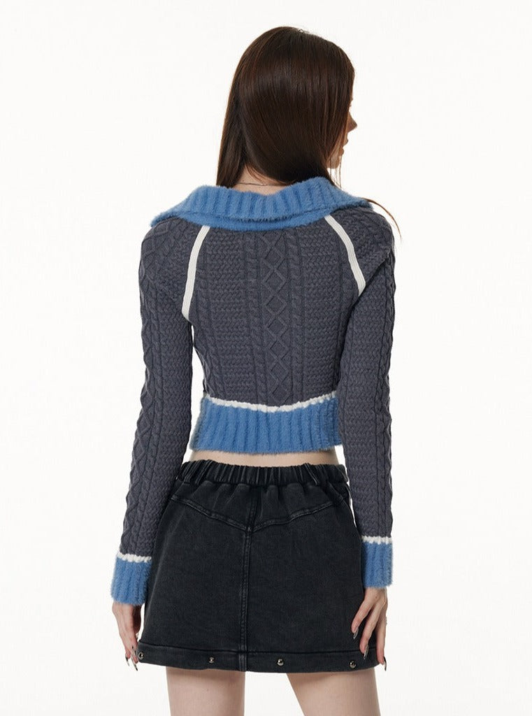 Knitted cardigan tops