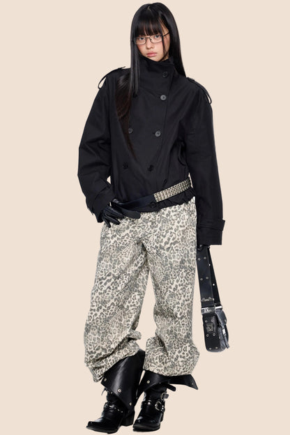 Double-Breasted Retro Trench Coat