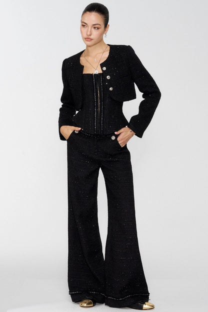 Black Moonlight Wool Coat Set-Up