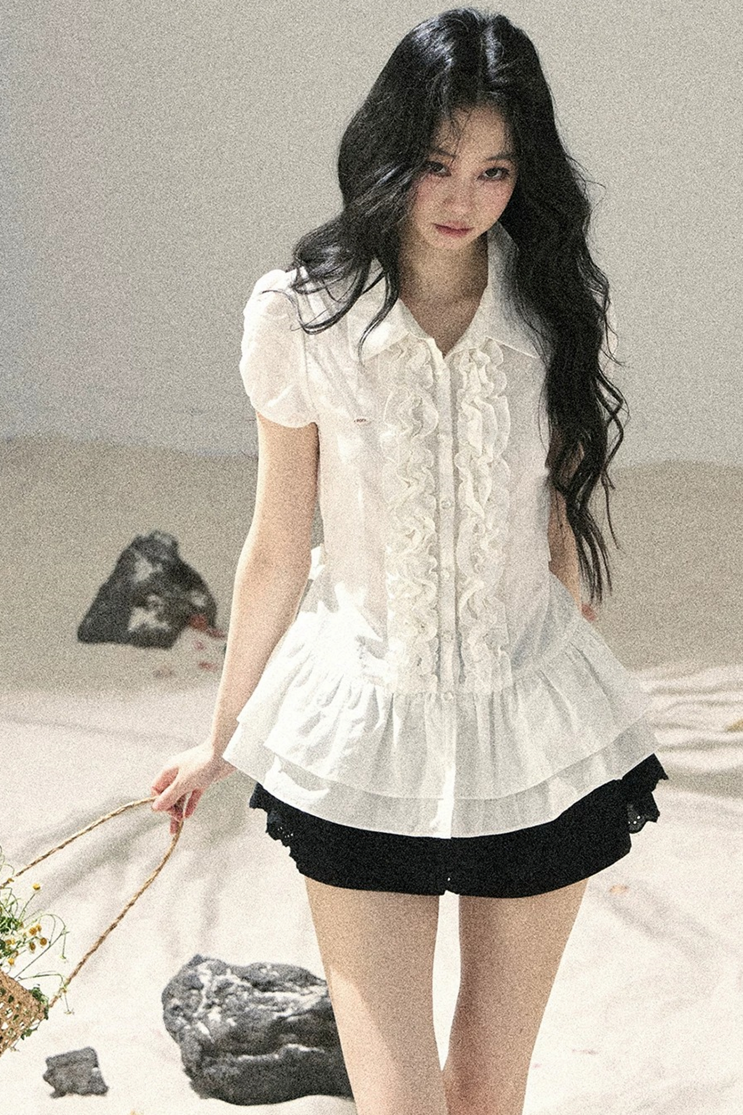 Pure White Ruffled Blouse