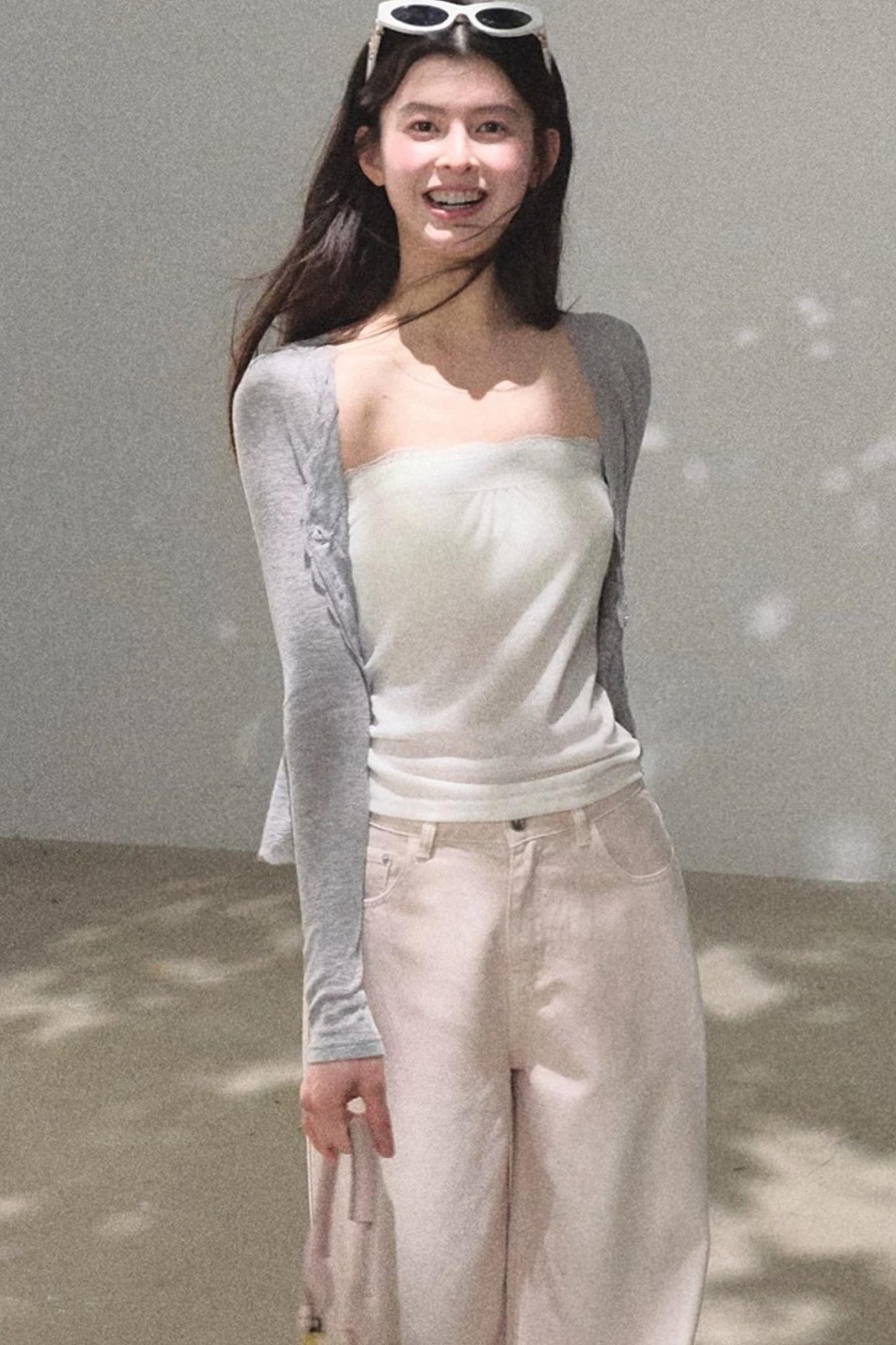 Linen Lace Off-Shoulder Top