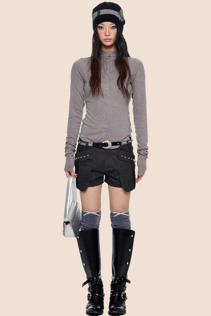 Lightweight Pleated Cardigan